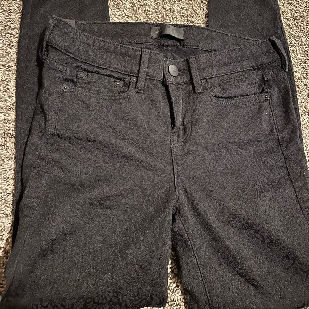 Vince black lace pant with stretch